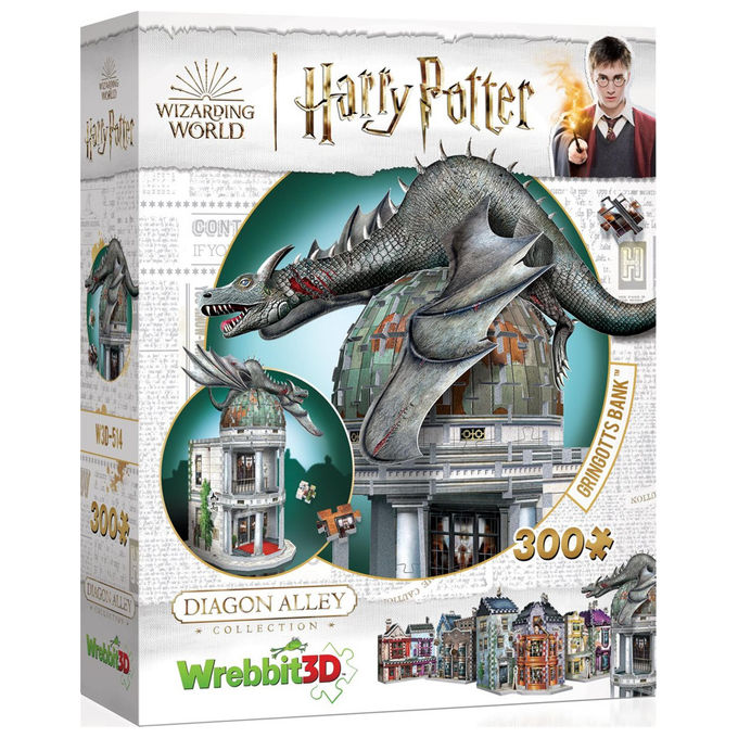 Wrebbit Puzzle 3D Banca di Gringotts 300 Pezzi Harry Potter