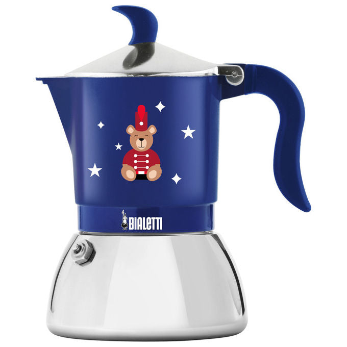 Bialetti Moka Manuale Acciaio Inox 0.473 L Blu e Rosso