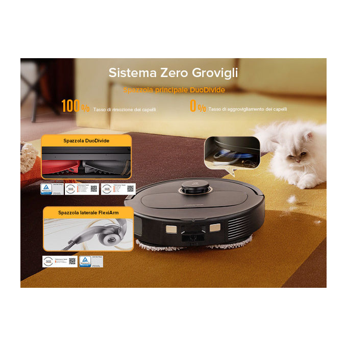 Roborock Robot Aspirapolvere e Lavapavimenti Qrevo 5AE 12000 Pa Nero