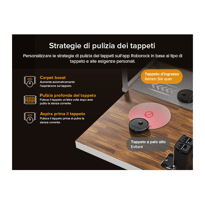 Roborock Robot Aspirapolvere e Lavapavimenti Qrevo 5AE 12000 Pa Nero