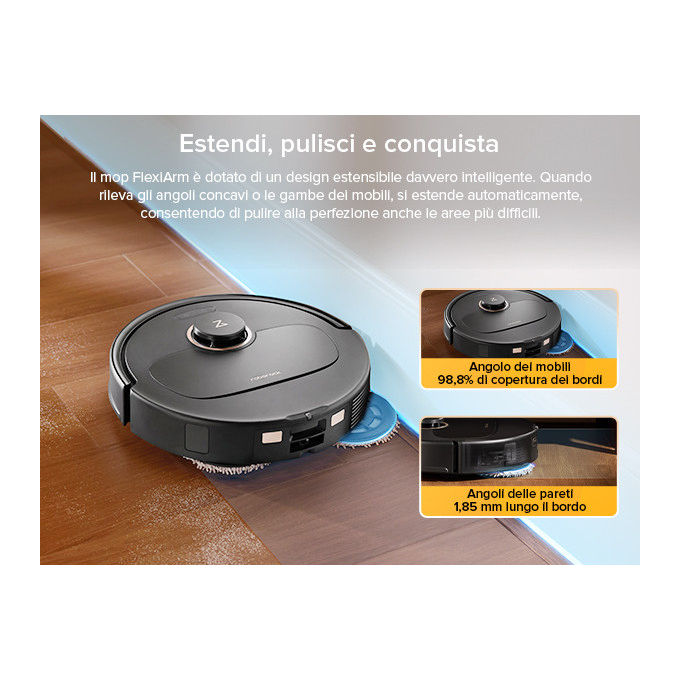 Roborock Robot Aspirapolvere e Lavapavimenti Qrevo 5AE 12000 Pa Nero