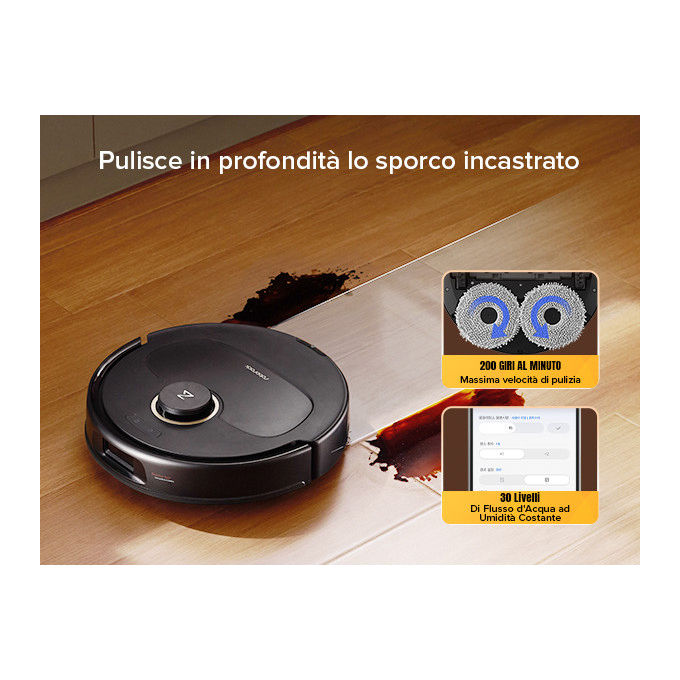 Roborock Robot Aspirapolvere e Lavapavimenti Qrevo 5AE 12000 Pa Nero