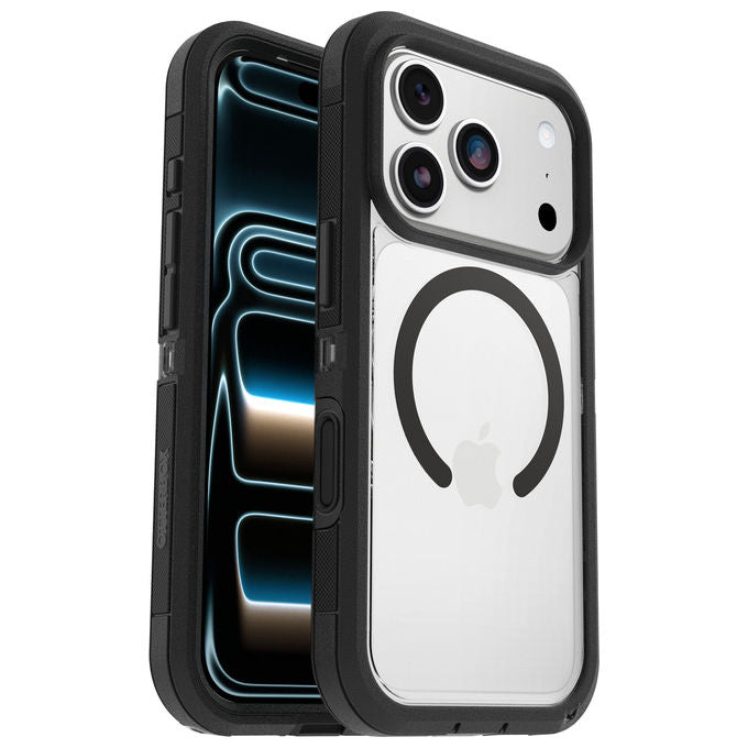 Otterbox Defender Pro XT Custodia iPhone 17 Trasparente-Nero MagSafe Antiurto