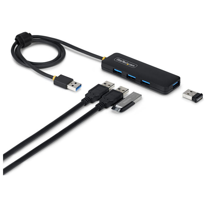 StarTech.com Hub USB 3.0 a 4 Porte Mini Hub USB Alimentato da Bus Plastica PCR