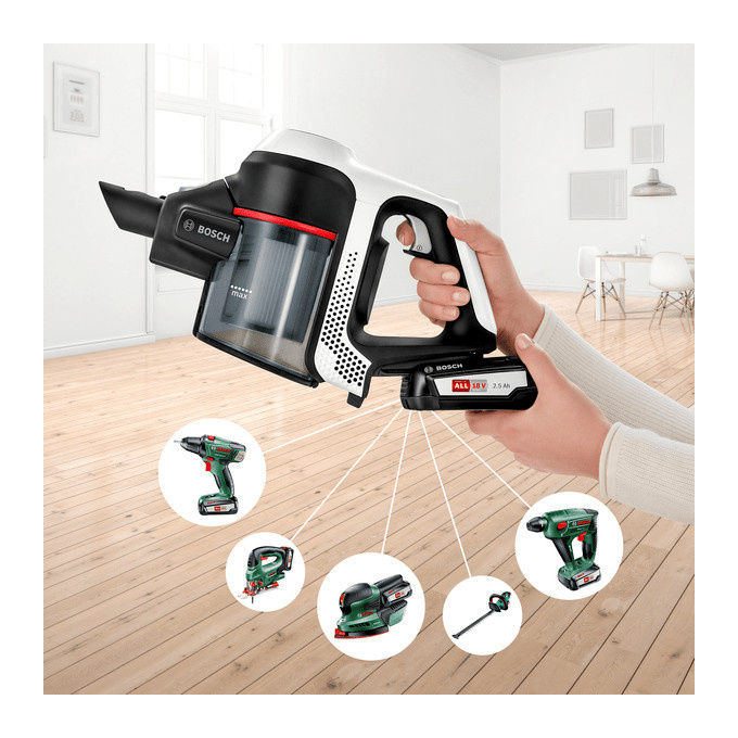 Bosch Serie 6 BCS61113, Scopa Elettrica Senza Filo, Bianco