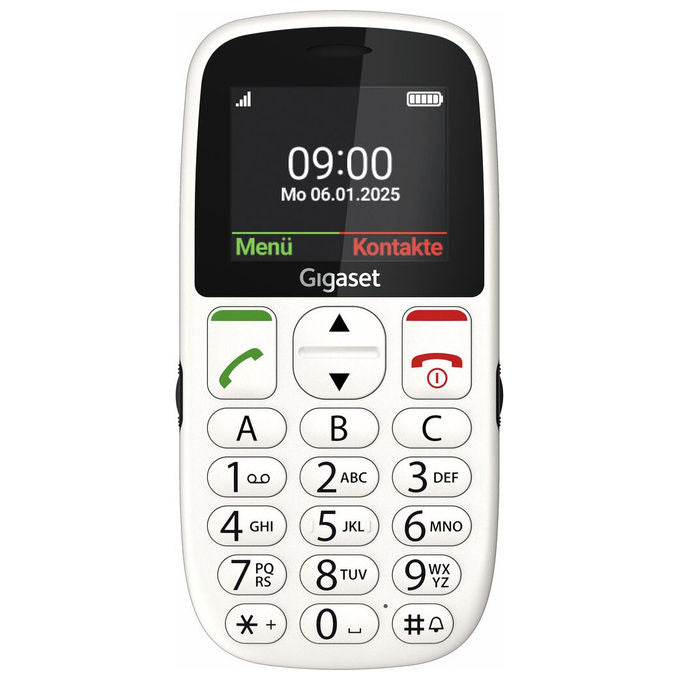 Gigaset Telefono per Anziani GL395 Display 2.2'' Tasto SOS Bianco