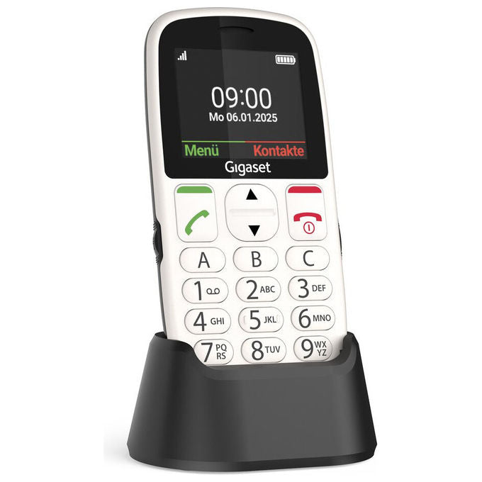 Gigaset Telefono per Anziani GL395 Display 2.2'' Tasto SOS Bianco