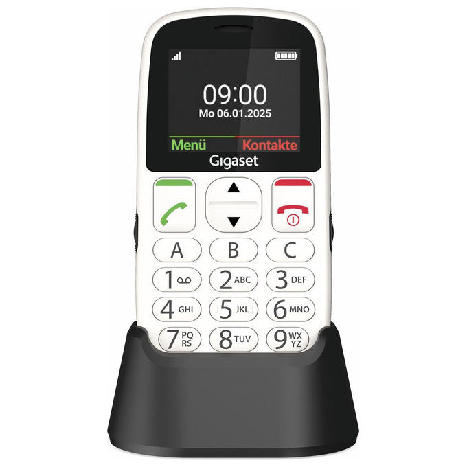 Gigaset Telefono per Anziani GL395 Display 2.2'' Tasto SOS Bianco