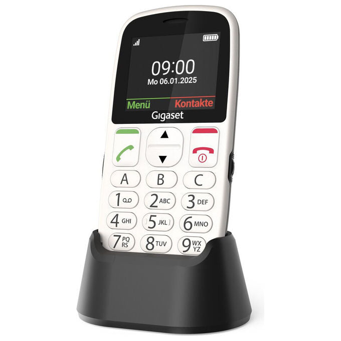 Gigaset Telefono per Anziani GL395 Display 2.2'' Tasto SOS Bianco