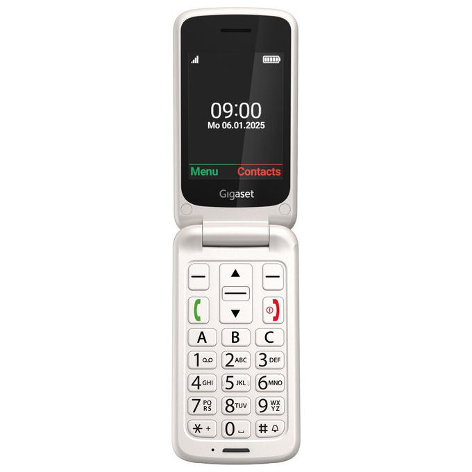 Gigaset Telefono Cellulare per Anziani GL595 Clamshell Bianco