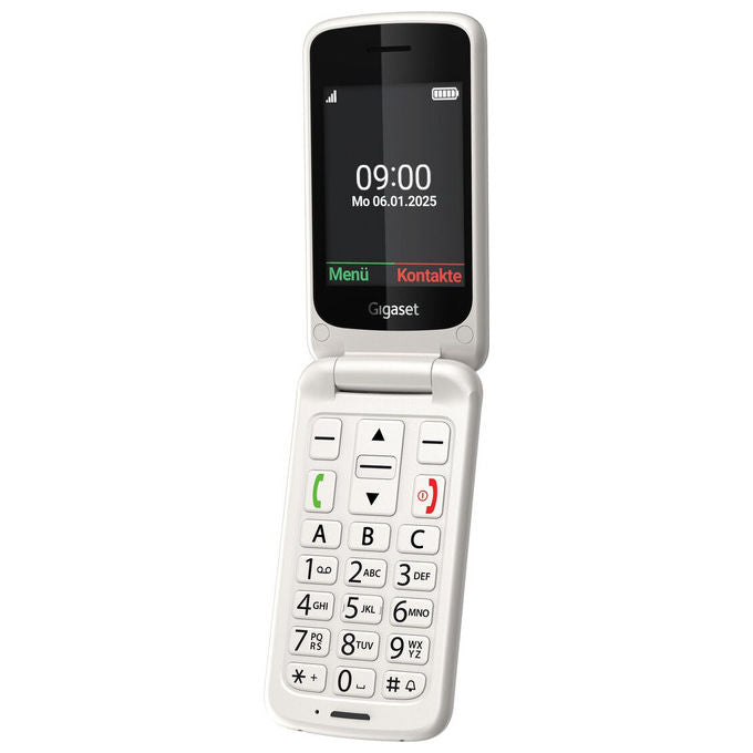 Gigaset Telefono Cellulare per Anziani GL595 Clamshell Bianco