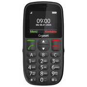 Gigaset GL395 Telefono Cellulare per Anziani Nero Sim Singola Tasto SOS