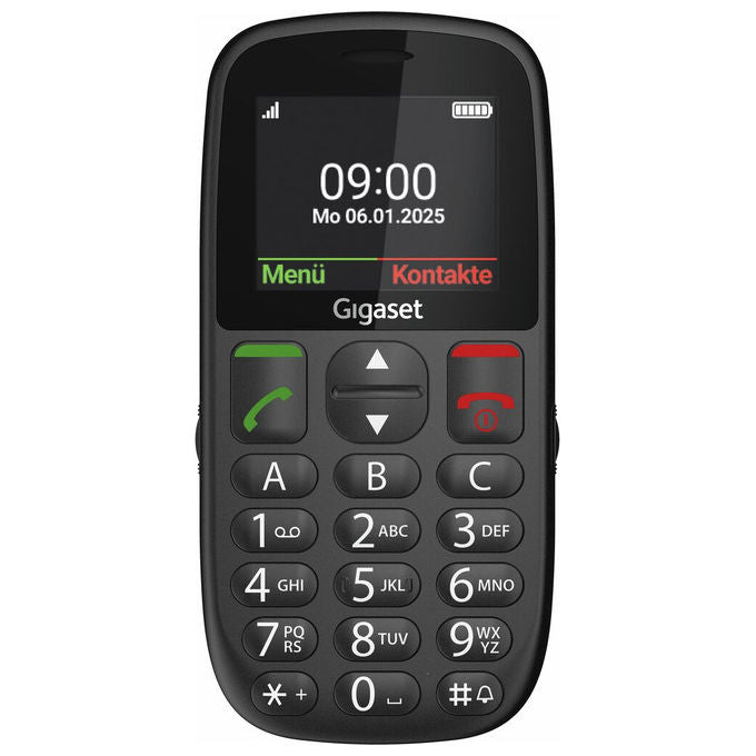Gigaset GL395 Telefono Cellulare per Anziani Nero Sim Singola Tasto SOS
