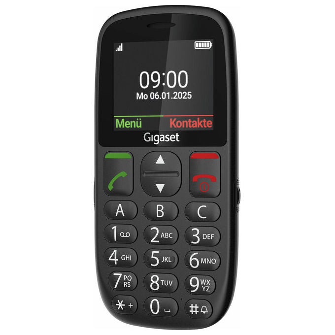 Gigaset GL395 Telefono Cellulare per Anziani Nero Sim Singola Tasto SOS
