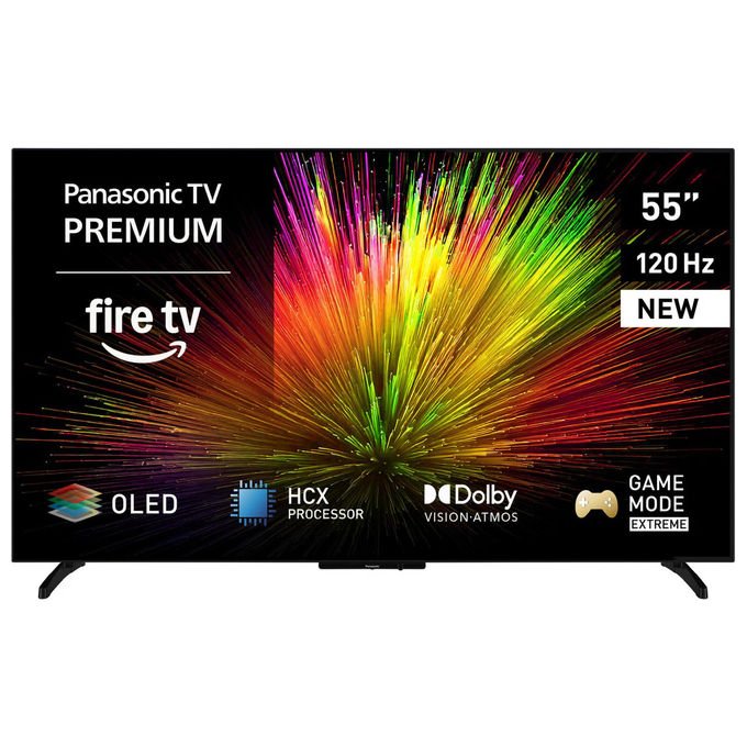 [ComeNuovo] Panasonic Tv OLED 4K Ultra HD 55 Pollici Smart Tv Fire Tv Dolby Vision e Atmos Nero