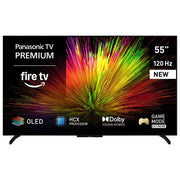 Panasonic, Tv OLED 4K Ultra HD, 55 Pollici, Smart Tv, Fire Tv, Dolby Vision e Atmos, Nero
