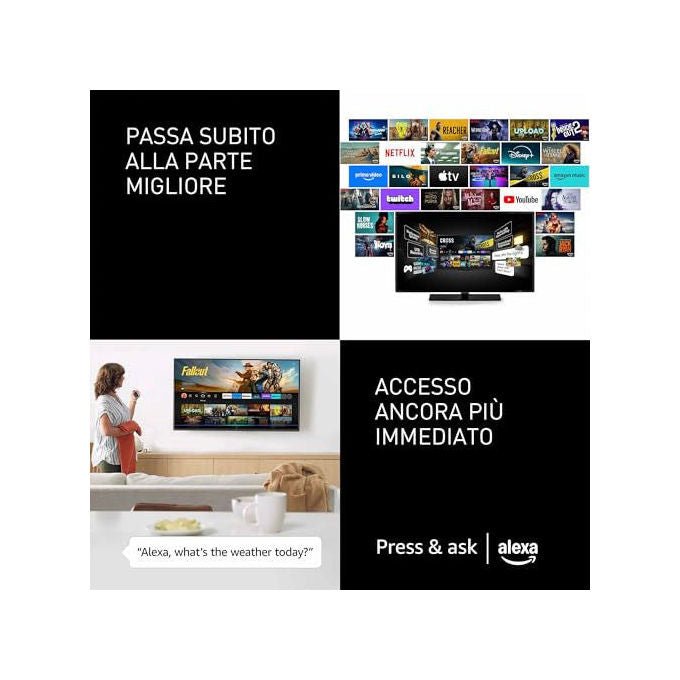 [ComeNuovo] Panasonic Tv OLED 4K Ultra HD 55 Pollici Smart Tv Fire Tv Dolby Vision e Atmos Nero