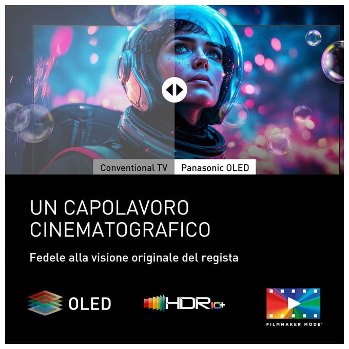 [ComeNuovo] Panasonic Tv OLED 4K Ultra HD 55 Pollici Smart Tv Fire Tv Dolby Vision e Atmos Nero