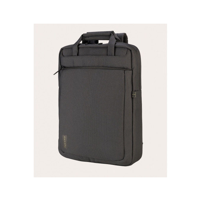 Tucano WO4BK-MB16 Work Out 4 Zaino Slim per MacBook Pro 16'' e Laptop 15.6'' Poliestere Riciclato colore Nero