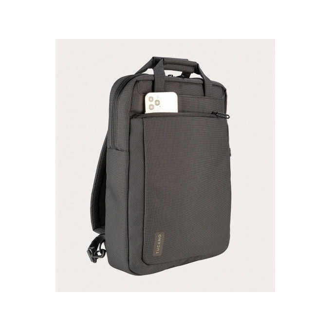 Tucano WO4BK-MB16 Work Out 4 Zaino Slim per MacBook Pro 16'' e Laptop 15.6'' Poliestere Riciclato colore Nero