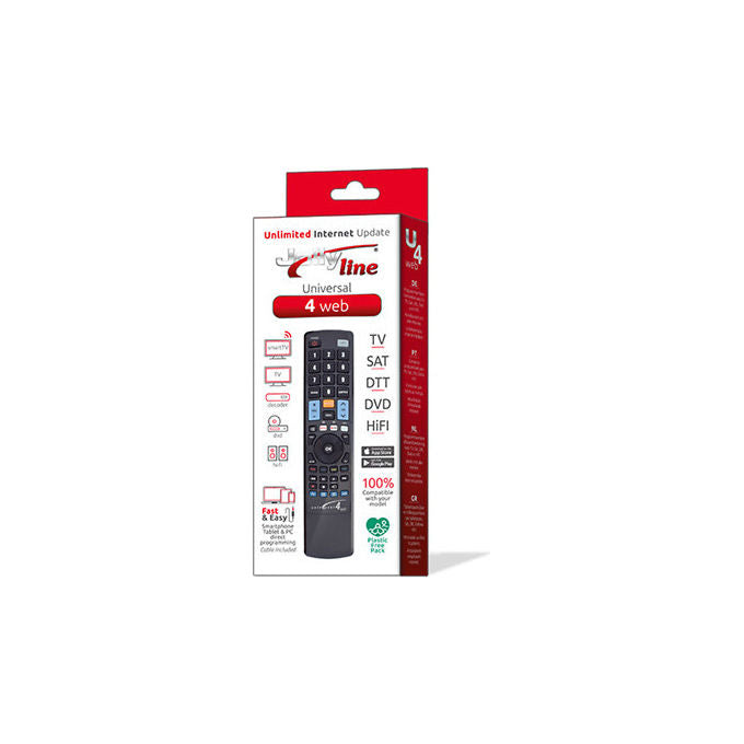 Jolly Line Telecomando Universale Semplificato Programmabile Via Web e Cavo Audio