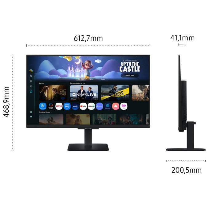 Samsung LS27FM500EUXEN Smart Monitor M5 27'' IPS Full HD 1920x1080 60Hz Gaming Hub Wi-Fi Bluetooth HDMI colore Nero
