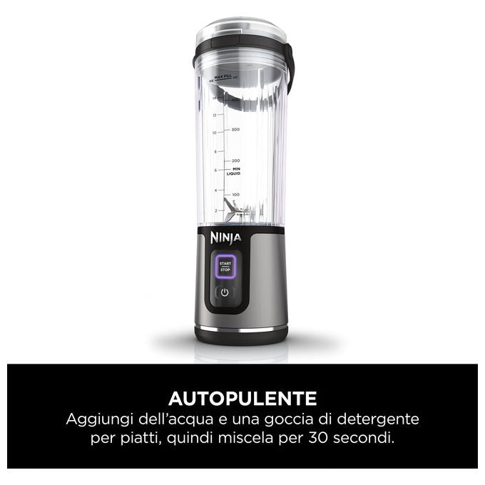 Ninja, Frullatore Portatile Blast, 0.53L, Blu Denim, Ricaricabile USB - C - Yeppon