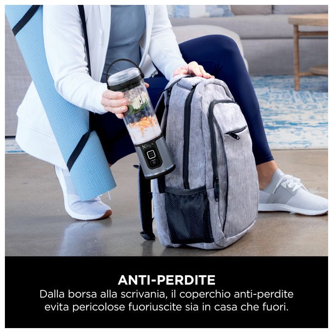 Ninja, Frullatore Portatile Blast, 0.53L, Blu Denim, Ricaricabile USB - C - Yeppon