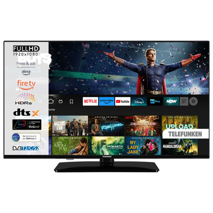 Telefunken Tv Led 40'' HD Fire Tv Wi-Fi Nero