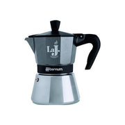 Aeternum Caffettiera Induzione 6 Tazze Acciaio Inox 18-10 Argento Satinato