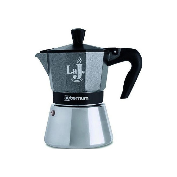 Aeternum Caffettiera Induzione 6 Tazze Acciaio Inox 18-10 Argento Satinato