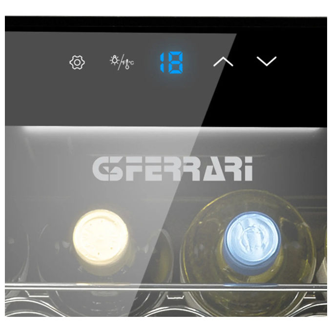 G3 Ferrari, Cantinetta Vino, Riserva 24, Compressore, Libera Installazione, Nero, 24 Bottiglie