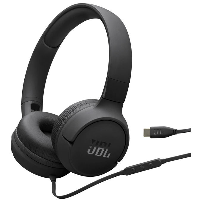 JBL Tune 520C, Cuffie Cablate USB-C, On-Ear, Nero