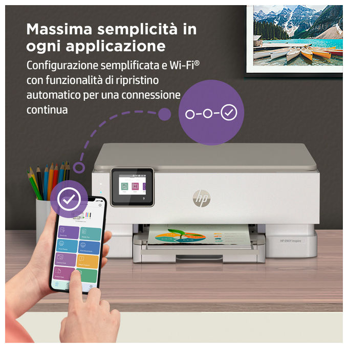 HP, Envy Inspire 7224e, Stampante All-in-One, Wireless Colore, Instant Ink