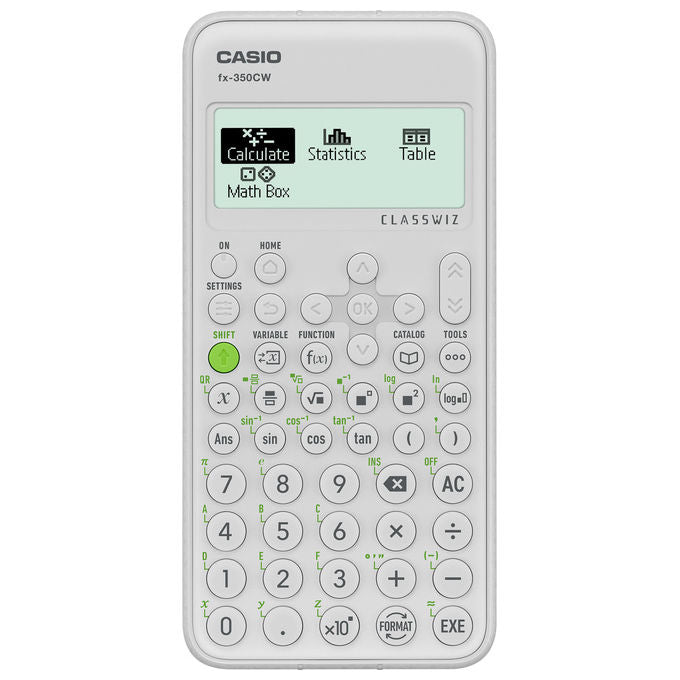 Casio FX-350CW-W-ET-V Calcolatrice Scientifica fx-350CW Tascabile Bianco