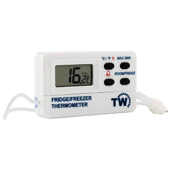 Explore Scientific, Termometro Digitale per Frigo e Freezer con 2 Sensori, Allarme temperatura, Display LCD