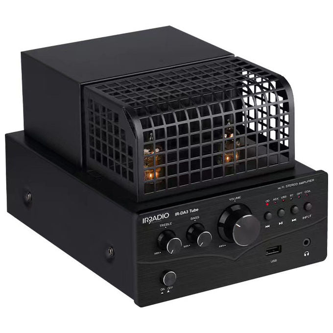 Irradio, Amplificatore Ibrido Valvolare, 50W RMS, Bluetooth, Nero