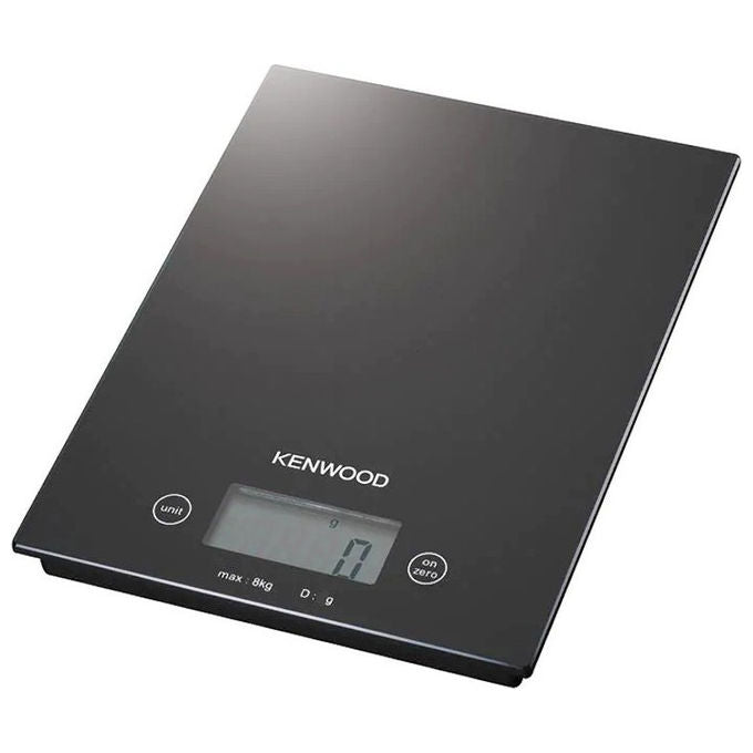 Kenwood Bilancia da Cucina Digitale 8 Kg Nera con Piattaforma in Vetro