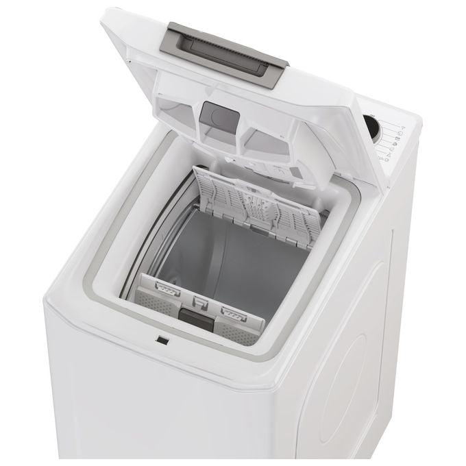 Hoover THOS486TM4-S Lavatrice Carica dall Alto 8 Kg 1400 Giri Classe B AI Weight Sense colore Bianco (86x41x60 cm)