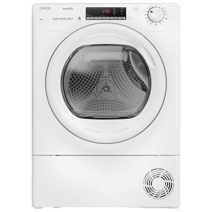 Candy, Asciugatrice Libera Installazione, 8 kg, Pompa di Calore, Bianco
