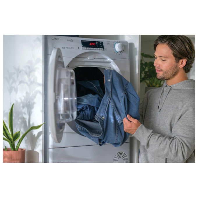 Candy, Asciugatrice Libera Installazione, 8 kg, Pompa di Calore, Bianco