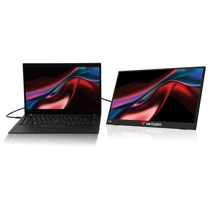 Verbatim 32402 Touch Light Monitor Portatile 15.6'' Full HD IPS Touchscreen 2x USB-C HDMI AMD FreeSync colore Nero