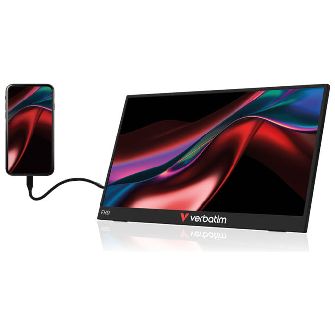 Verbatim 32402 Touch Light Monitor Portatile 15.6'' Full HD IPS Touchscreen 2x USB-C HDMI AMD FreeSync colore Nero