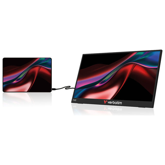 Verbatim 32402 Touch Light Monitor Portatile 15.6'' Full HD IPS Touchscreen 2x USB-C HDMI AMD FreeSync colore Nero