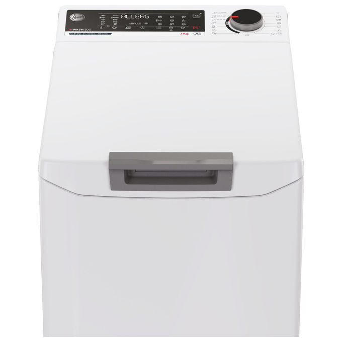 Hoover THOS476TM5-S H-Wash 500 Lavatrice Alto Carico 7 Kg 1400 rpm Classe A Wi-Fi Vapore Inverter (86x41x60 cm) colore Bianco