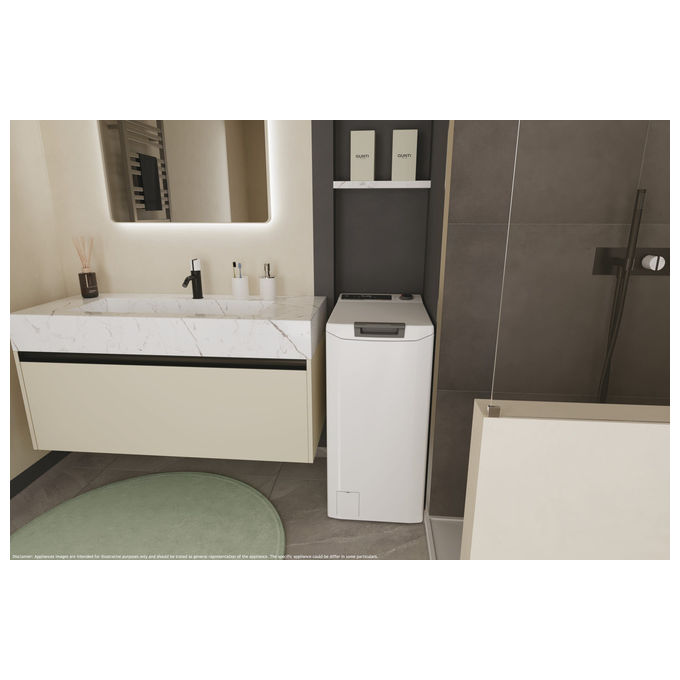 Hoover THOS476TM5-S H-Wash 500 Lavatrice Alto Carico 7 Kg 1400 rpm Classe A Wi-Fi Vapore Inverter (86x41x60 cm) colore Bianco