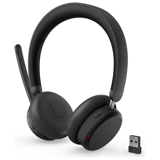 Lenovo, Cuffie Wireless ANC 6550, Bluetooth, Nero, Microfono con Cancellazione Rumore, Ufficio
