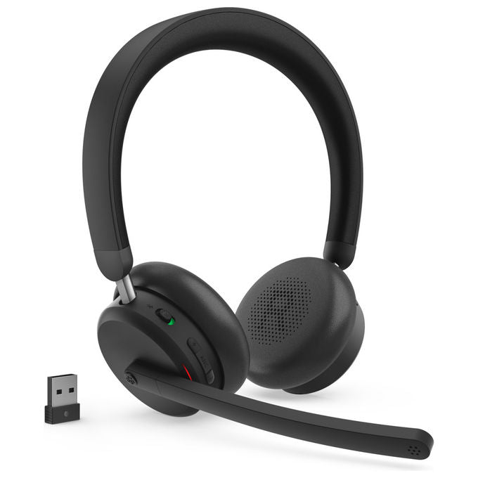 Lenovo, Cuffie Wireless ANC 6550, Bluetooth, Nero, Microfono con Cancellazione Rumore, Ufficio