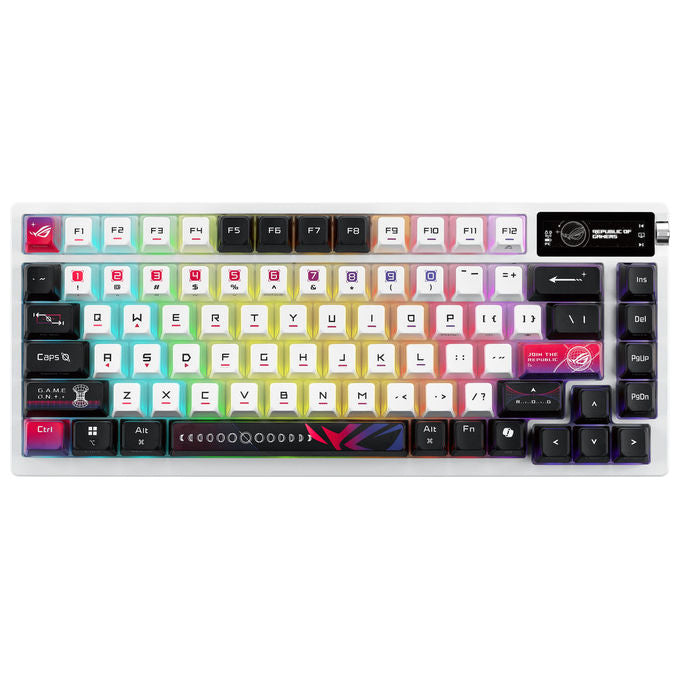 Asus Rog Azoth X Tastiera Gaming Meccanica Wireless USB RF Bluetooth Nero Bianco