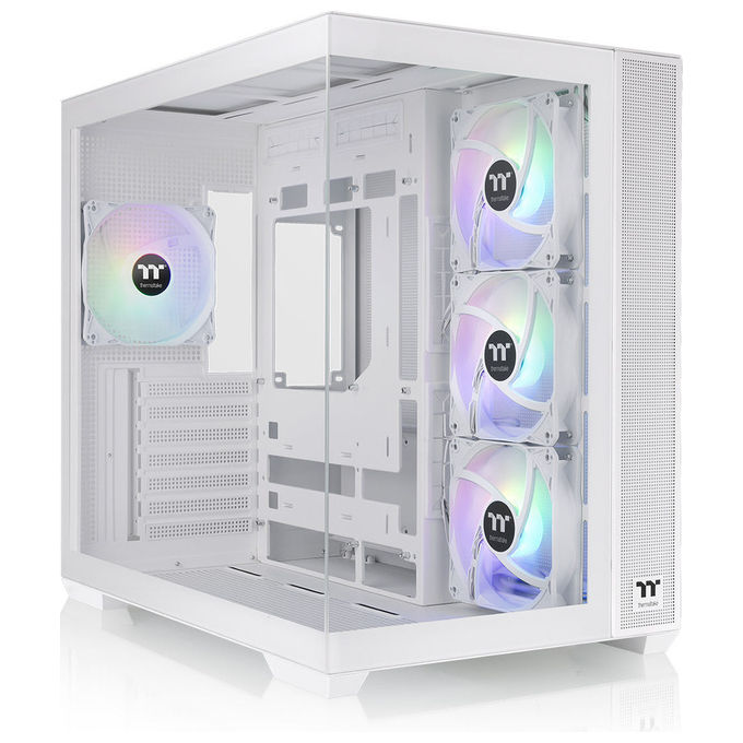 Thermaltake View 380 TG ARGB Snow Midi Tower PC Bianco Vetro Temperato